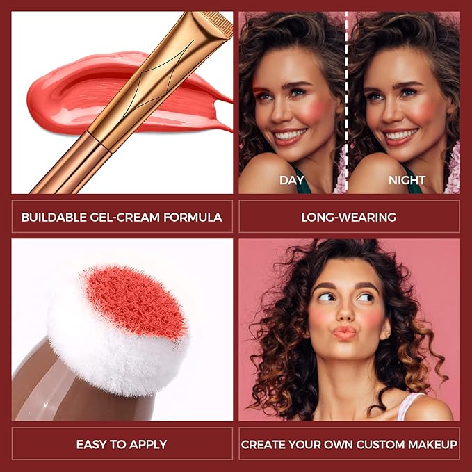 Contour Beauty Wand, Liquid Face Concealer Contouring Highlighter Blusher Stick with Cushion Applicator, Long Lasting Smooth Natural Matte Finish, Lightweight Blendable Super Silky Cream Contour Stick (3Pcs(01#Contour+03# Blush+05#Highlighter))