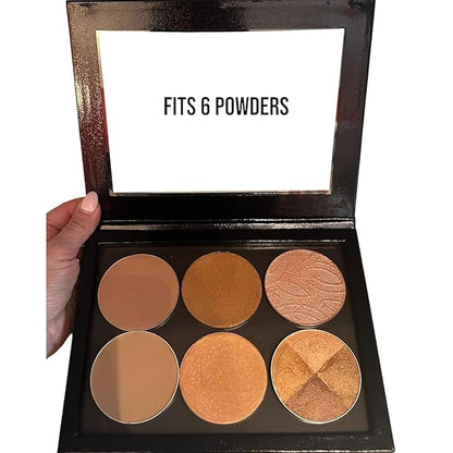 Extra Large Black Empty Magnetic Makeup Palette with Clear Window