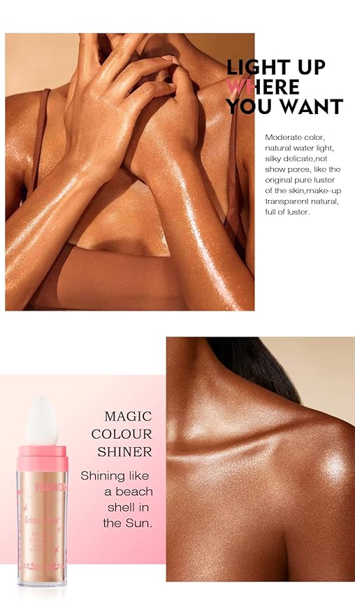 2 Pack Glitter Powder Highlighter Makeup, Body Brightens the Natural Three-Dimensional Face Blusher Patting Powder Highlighter. (01# White moonbeam)