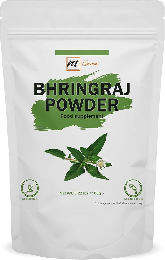 100% Natural Bhringraj Powder Pure Eclipta Alba for Hair Health & Skin 0.22 LBS 100 Grams