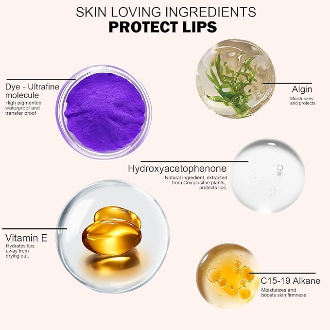 Peel Off Lip Stain NEW FORMULA - Long Lasting, Transfer Proof and Waterproof Tattoo Lip Tint, Matte Finish Lip Stain Peel Off, Infused with Vitamin E & Algin & Hydroxyacetophenone, #001 Rose Wood