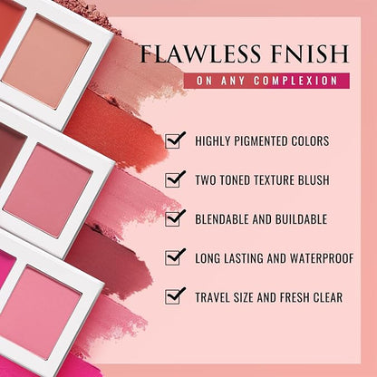 Blush For Cheeks - Cream and Powder in One Blushes Makeup Travel Size, Natural Nude Face Blusher Makeup, High Pigmented Long Lasting Face Blusher for Fair, Mature Skin #1