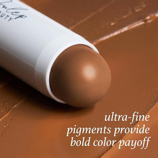 Skip The Brush Contour Duo - Cream to Powder Multi-Purpose Makeup Sticks - Pigmented, Buildable Color for Eyes, Cheeks, and Lips - Desert Rose + In Paradise