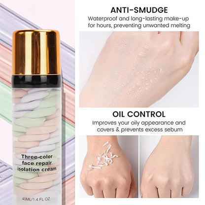 Hydrating Face Primer for Makeup, One Step Color Corrector Isolation Cream, Makeup Primer for Face, Skin Tone Correcting Oil-Control, Long Lasting Foundation Primer, Pore Minimizer for Flawless Skin