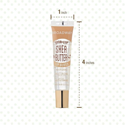 Ruby Kisses Broadway Vita-Lip Clear Lip Gloss (Shea Butter 6 Pack), Ultra-Hydrating & Soothing Formula with Multi-Vitamin Oils, High-Shine Non-Sticky Finish, Nourishing Lip Balm for Healthy Lips