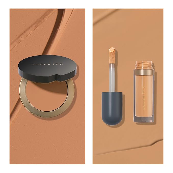 Cover FX Discoloration Kit: Total Coverage Cream Foundation - T1 + Skin Discovered Longwear Concealer, T2 - Full Coverage