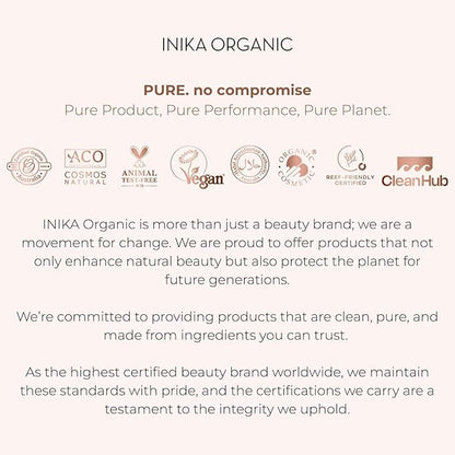 INIKA Organic BB Cream Foundation - Vegan Makeup with Hydrating Prickly Pear, Jojoba, and Pomegranate Seed Oil - Lightweight, Radiant BB Glow for Balanced Skin Tone, Cream, 1 fl oz