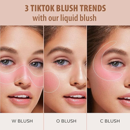 Cilrofelr Soft Cream Liquid Blush, Creamy Blush Makeup for Cheek, Dewy Finish, Buildable Pigment, Lightweight, Long Lasting, For Natural-looking Flush & Everyday Wear - Alluring (0.22 fl. oz.)