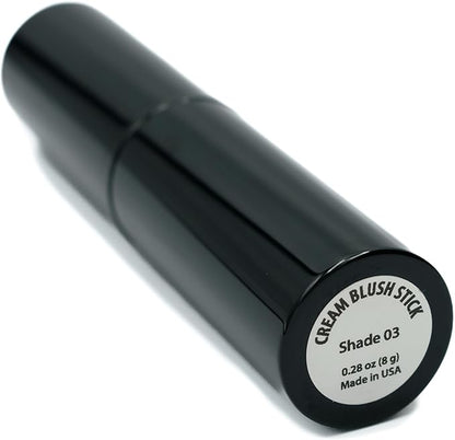 Peach Pink Long Lasting Cream Blush Stick, Buildable Finish, Gluten & Paraben Free No Animal Testing