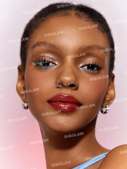 SHEGLAM Mirror Kiss High-Shine Lipstick Silky Jelly Texture Hydrated&Smooth Lip Gloss-Bold Type