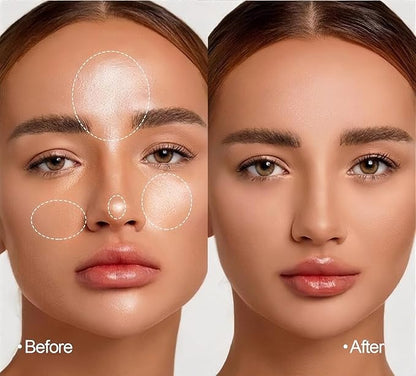 Matte Setting Powder 8 Colors Lightweight Oil Control Pressed Powder Foundation Flawless Long-Lasting Finishing Powder Foundation (Color 04)