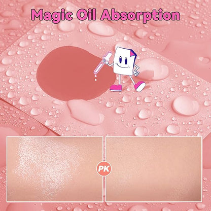 3 Packs Oil Blotting Sheets for Face (150 Sheets) - Oil Absorbing Blotting Papers for Oily Skin, Makeup-Friendly & Portable Oil Wipes