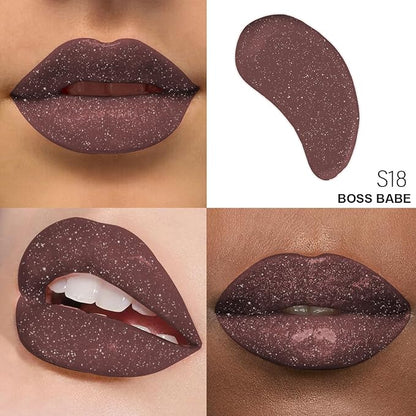 Shimmer Lip Gloss - Non-Sticky Girls Gloss - Long Lasting High Shine - 0.7 FL Oz Gloss for Girls & Women - Cruelty Free - (Boss Babe: S18)
