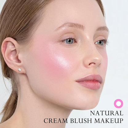 Boobeen Cream Blush Stick for Cheek and Lips, Soft and Blendable Natural Flush, Long-Lasting Dewy Blusher Makeup, Multi-Use Blush, Buildable Glow for Face