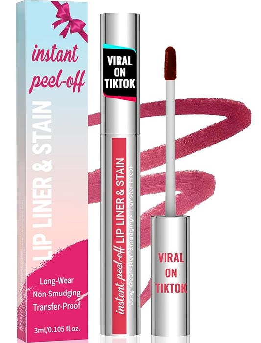 iMethod Lip Stain - Lip Liner Stain, Natural Long Lasting Lip Stain Peel Off, Waterproof Stay On All Day, Transfer-Proof, Highly Pigmented, Instant Peel Off Lip Stain Color, Mauve