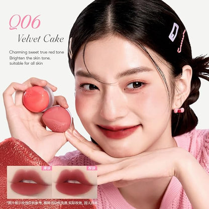 COLORKEY Bouncy Multi-Purpose Mud, Lip Tint, cheek, Moist Fit Without Stickiness, non-sticky, Creamy Soft Texture,Smudge-Proof (Q06-Velvet Cake, 4.5g)
