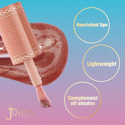 Juvia's Place Nubian Earth Glass Gloss Lip Gloss Mirage - Non-sticky Lip Makeup, Hydrating Lip Gloss, Tinted Lip Gloss, Shine & Glow Lip Makeup, Beauty & Personal Care Products for Lips