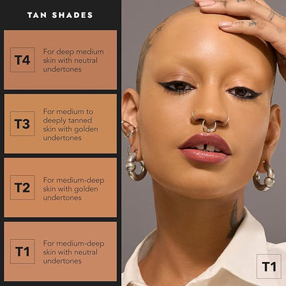 COVER FX Complete Coverage Kit: Total Cover Cream Foundation - Shade T3 + Custom Cover Blending Brush