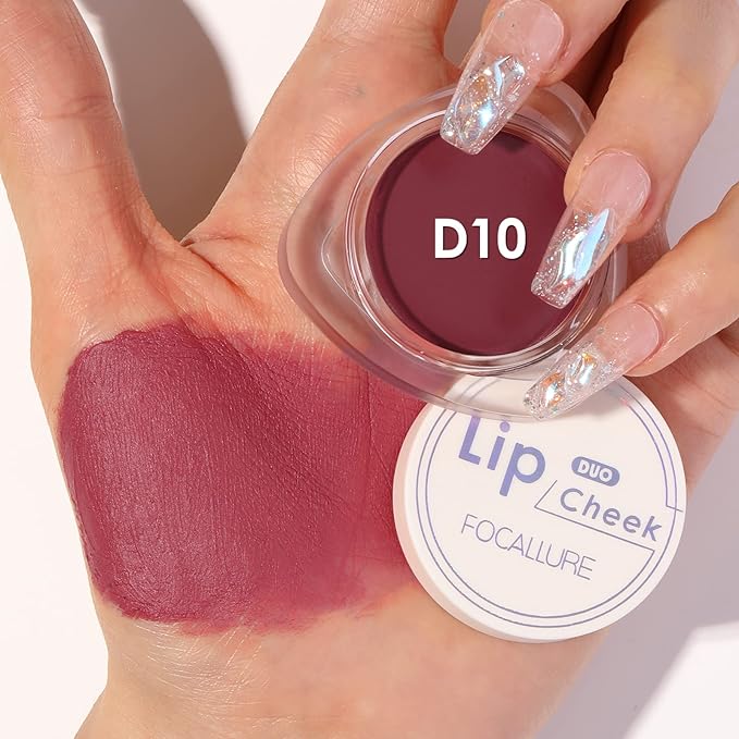 FOCALLURE Velvet-hazy Matte Cheek Lip Mud Dual-use For Lips And Cheek Lip Clay High Pigment Lipstick Blush Lasting Lip Tint