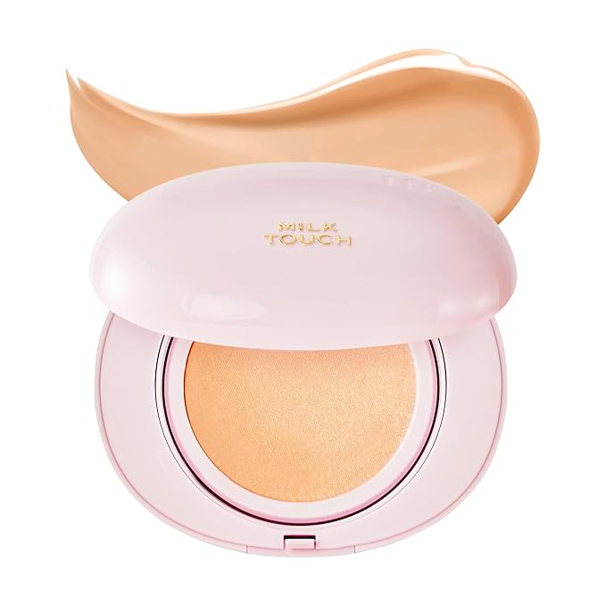 milktouch Cushion Foundation, 24H Flawless Skin, Radiant Shine, No Oxidation, Long-Lasting, Non-Creasing, 60% Hydrating Skincare Infused Korean Foundation, Valentines Gifts (24N Sand Beige)
