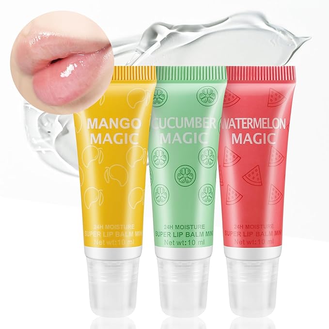 Boobeen Clear Lip Gloss Set, Fruity Lip Plumper Gloss And Lip Glow Oil, Non-Sticky And Long Lasting Lip Gloss For Women