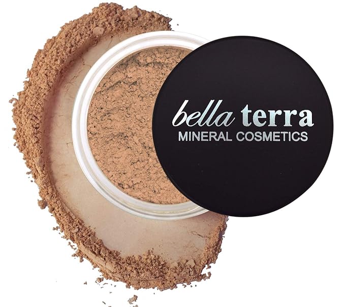 Bellaterra Cosmetics Mineral Powder Foundation | Long-Lasting All-Day Wear | Buildable Sheer to Full Coverage – Matte | Sensitive Skin Approved | Natural SPF 15 (Honey) 9 grams