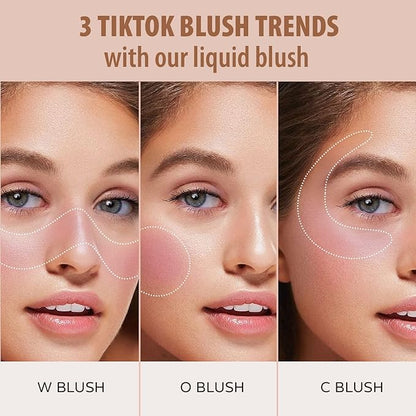 Cilrofelr Soft Cream Liquid Blush, Creamy Blush Makeup for Cheek, Dewy Finish, Buildable Pigment, Lightweight, Long Lasting, For Natural-looking Flush & Everyday Wear - Confident (0.22 fl. oz.)
