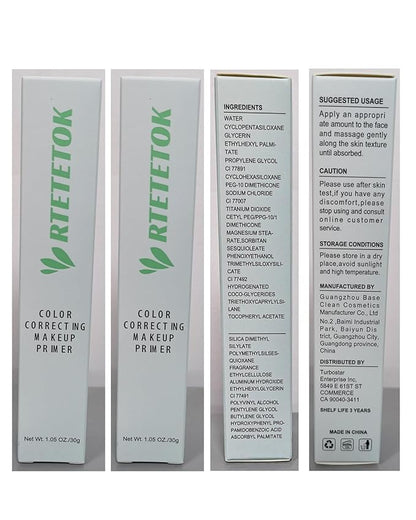Green Primer Color Correcting for Face Before Makeup, Smoothing Primer Color Corrector for Redness, Brightening Base Makeup for Combination Skin