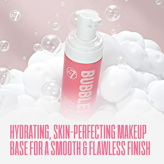 W7 Bubble Base Foaming Primer – Hydrating, Skin-Perfecting Makeup Base for a Smooth & Flawless Finish – Infused with Hyaluronic Acid & Aloe Vera to Nourish and Prime the Skin