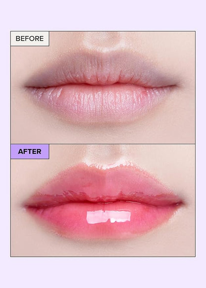 I DEW CARE Lip Gloss - Glow Easy Raspberry | Jojoba Seed Oil, Vitamin C, Pigmented Glossy Stain, Hydrating, Korean Makeup, Pink Color, Moisturizing, Nourishing, 0.12 FL Oz