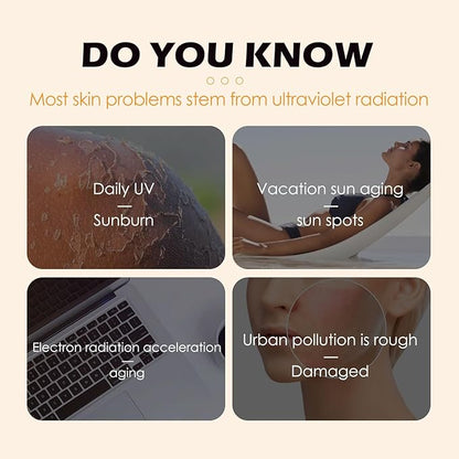 Mineral Sunscreen Setting Powder, SPF 50 PA++ Powder Sunscreen for Face, Oil Control Lightweight Breathable Translucent Concealer Brush Face Powder for All Skin