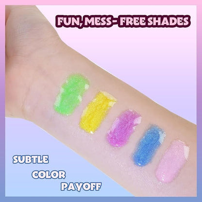 Care Bears 5 pcs Flavored Lip Gloss for Kids | Non-toxic & Vegan Makeup | Birthday Gifts for Ages 3 by Townley Girl