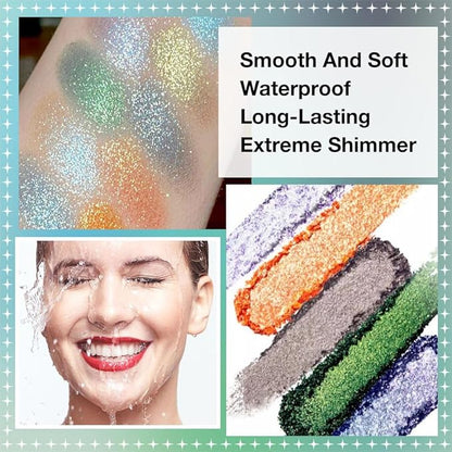 16 Colors Eyeshadow Palette,Matte&Glitter&Shimmer Eyeshadow Makeup,Naturing-Looking,High Pigment Waterproof Eye Shadow Palette Makeup, 100% Cruelty-free (04#Super Flash Series)
