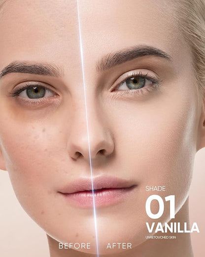 Cushion Foundation | Cover All Perfect Air Cushion | SPF 35 PA++++ | Oil-Control Waterproof Fondation Sweatproof Matte Finish Poreless Foundation Flawless BB Cream CC Makeup