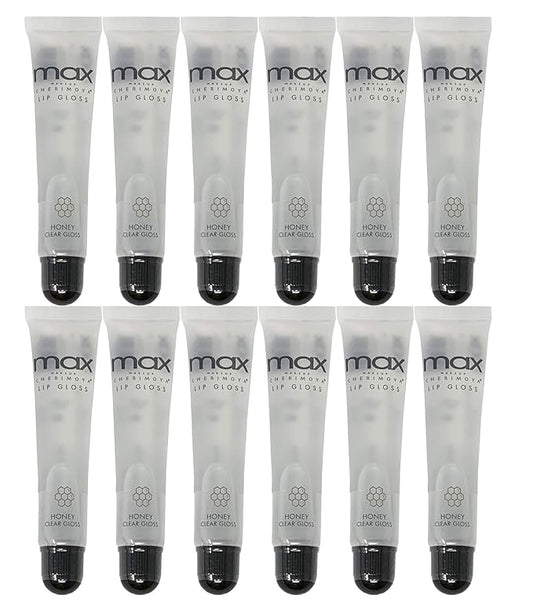 Cherimoya (12Pack) MAX Makeup Lip Polish HONEY Clear Gloss