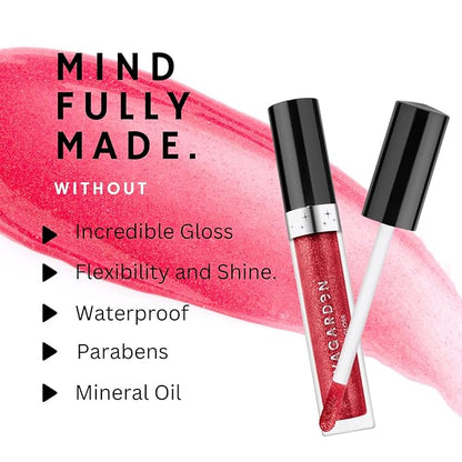 Diamond Lip Gloss - Concentration of Pearls Gives Dazzling Shine - Light and Moisturizing Film with Excellent Hold - Spreads Evenly with No Stickiness - 859 Bright Cherry - 0.09 oz