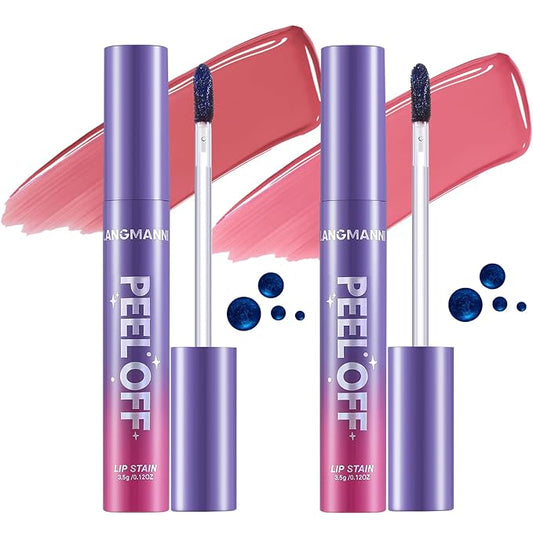 Jolilab Quick Lip Stain Peel Off,Wipe Off,Waterproof,Transfer proof,Highly Pigmented,Ultra Long Lasting Peel Off Lip Makeup With Matte finish for All-day Wear.（#03+04）