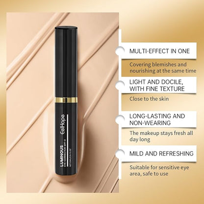 Dark Circle Concealer Cream – Lightweight, Hydrating Eye Concealer for Daily Use, Moisturizing, Brightening and Covering Under-Eye Circles (Ivory)