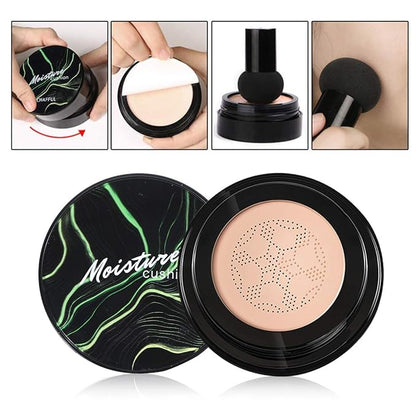 Air Cushion CC Cream Moisturizing Concealer Mushroom Head Brush Waterproof Makeup Foundation Moisture BB Cream for Women Girls (marble)