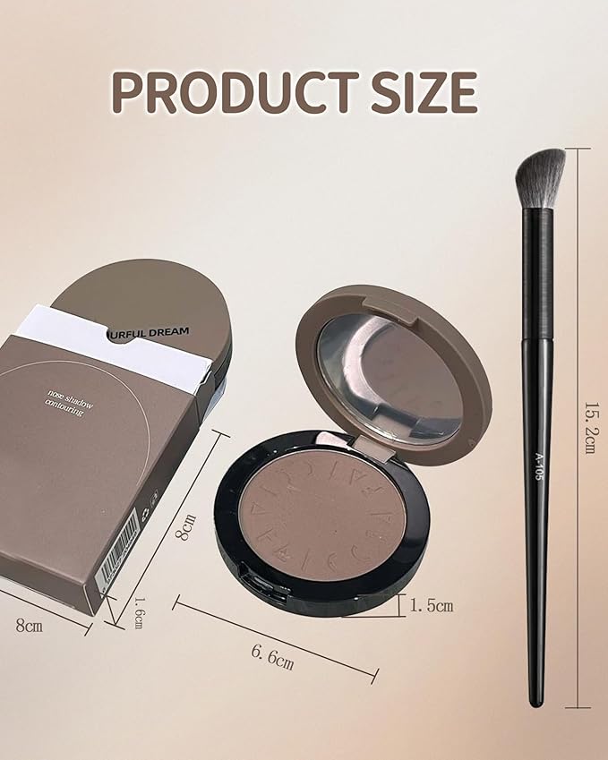Cool Toned Contour Palette, Matte Face Contour Shading Bronzer Pressed Powder Palette for Natural Sculpting,Smooth & Easy to Blend & Long Lasting Multiuse Contouring Light Skin Tone Makeup with Brush