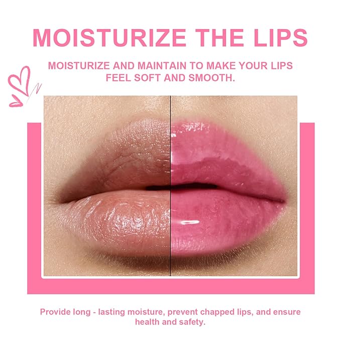 Scarman 6 Colors Lip Oil Lip Glaze,Hydrating Tinted Plumping Lip Gloss,Clear Pink Shiny Glow Reviver Lip Care Oil,Longlasting Non-sticky Transparent Lip Oil for Women (SET A)