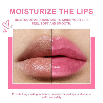 Scarman 6 Colors Lip Oil Lip Glaze,Hydrating Tinted Plumping Lip Gloss,Clear Pink Shiny Glow Reviver Lip Care Oil,Longlasting Non-sticky Transparent Lip Oil for Women (SET A)