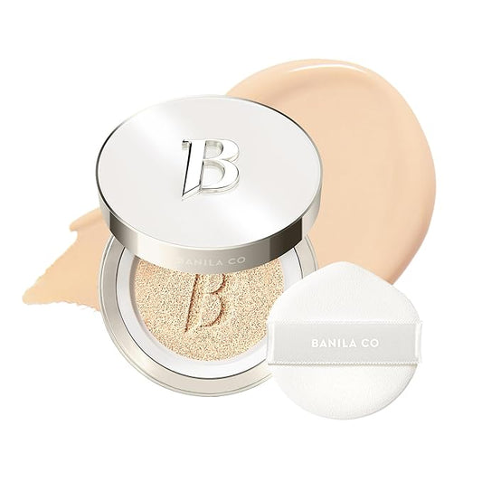 BANILA CO Covericious Ultimate Cover Cushion | Up to 100HR Long-Wear Foundation | 20 Shades for All Skin Tones | Matte & Lightweight Finish | Korean Cushion Foundation (14g / 0.49 oz), 21W IVORY