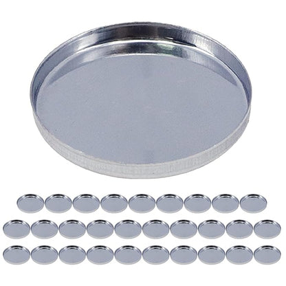 Coshar 30Pcs Empty Round Metal Pans 26mm Eyeshadow Palette Pans Replacement for Magnets Makeup Palettes (3mm Height)