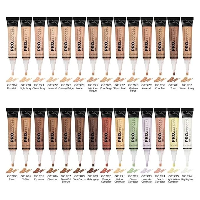 L.A. Girl Pro Conceal HD Concealer, Chestnut, 0.28 Ounce (Pack of 5)