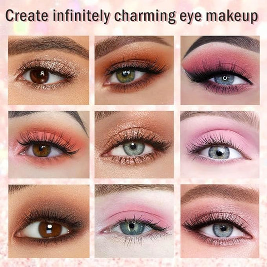 16 Colors Nude Brown Colorful Eye Shadow Makeup Pallet,High Pigmented Rainbow Matte Shimmer Glitter Eyeshadow Makeup Pallet Gift Kit,Long Lasting Waterproof Blendable Natural Eye Shadow Powder