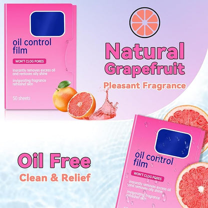 3 Packs Oil Blotting Sheets for Face (150 Sheets) - Oil Absorbing Blotting Papers for Oily Skin, Makeup-Friendly & Portable Oil Wipes