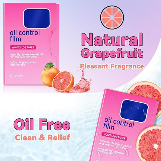 3 Packs Oil Blotting Sheets for Face (150 Sheets) - Oil Absorbing Blotting Papers for Oily Skin, Makeup-Friendly & Portable Oil Wipes