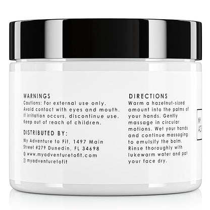 My Adventure to Fit Make up Cleansing Balm - Makeup Remover Melting Balm & Moisturizer Face Cream - Made in The USA Hydrating Facial Cleanser & Makeup Products for Women (2fl oz)