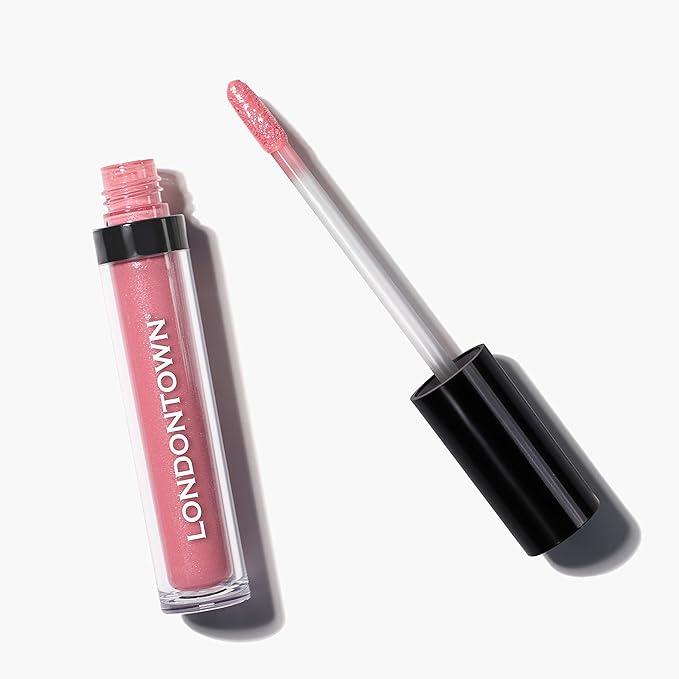 LONDONTOWN Pixie, Milky Pink, Plush Shine Lip Gloss Tube, Deep Hydrating High Shine Sheer Tint Non-Sticky Conditioning Balm